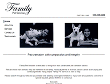 Tablet Screenshot of familypetservices.org